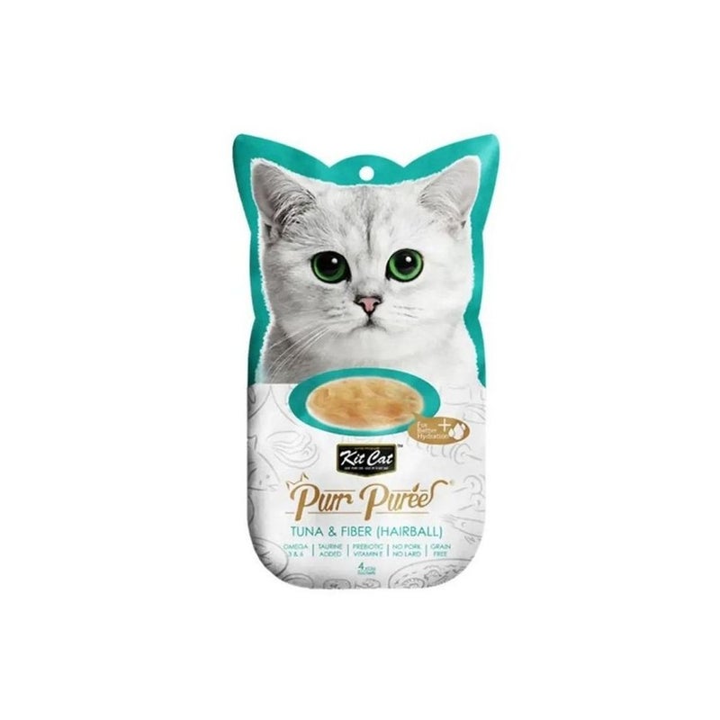 كت كات بير بيوريه مكافآت قطط بالتونة والألياف